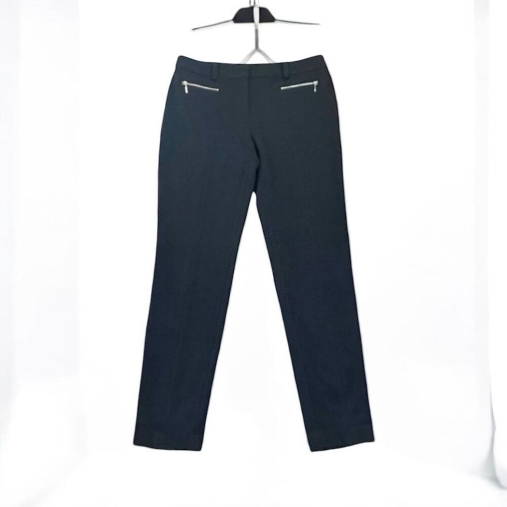 Jones New York Signature Women's Navy Twill Stretchy Straight Leg Pants | Size 6